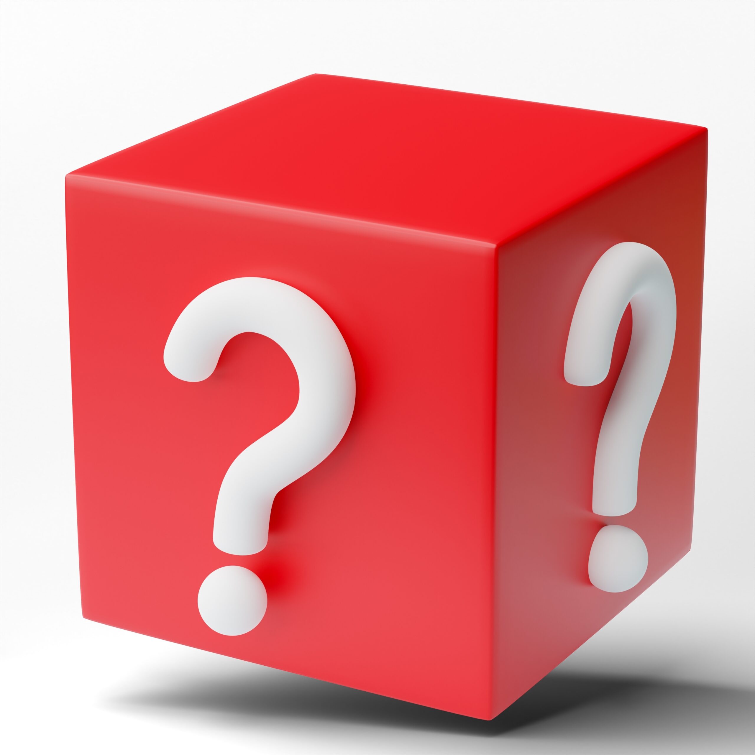 3d,Box,With,Question,Mark,Sign,Isolated,On,White,Background